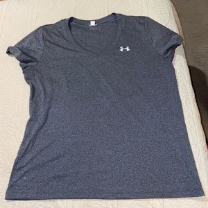 Charcoal Gray Under Armour athletic shirt